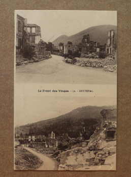 Postcard PC Metzeral Matzeral Alsace 1914-1918 destroyed city street veiw worldwar France 68 Haut Rhin